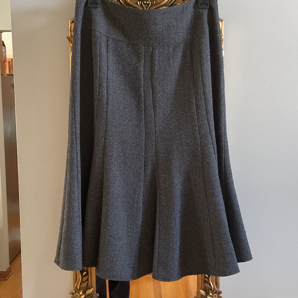 Dress Barn Dark Gray A-Line Skirt